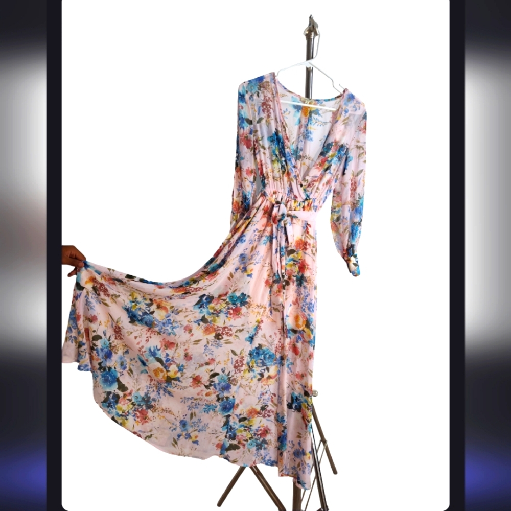 Haani dress floral pink color , used